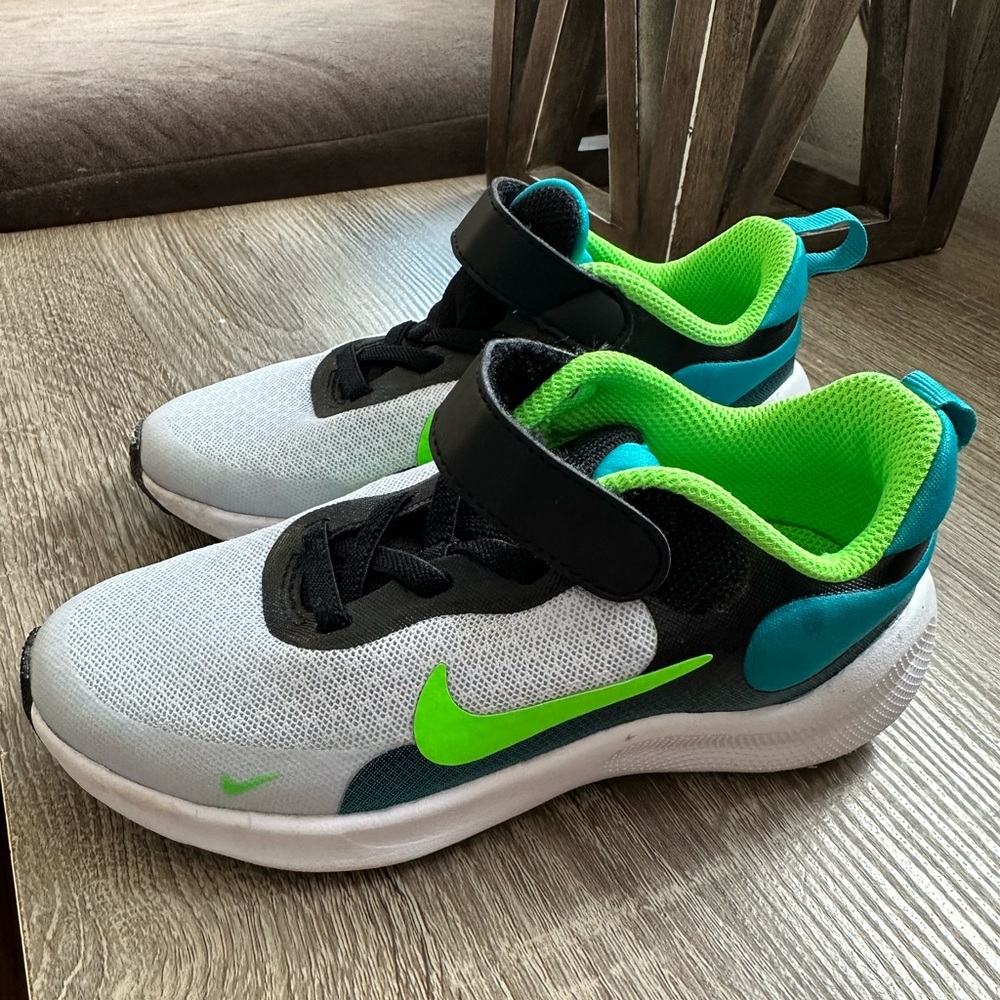 Nike Kids Sneakers - White, Black, Neon Green, Teal